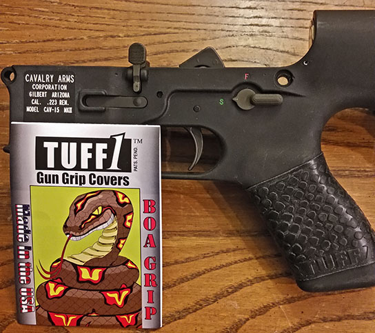 Cavalry Arms Polymer Lower with TUFF1 Black Boa Grip Cover