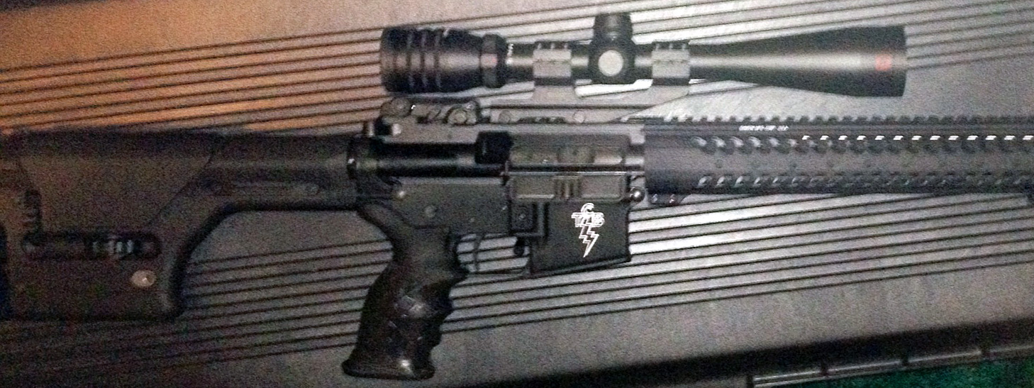 TUFF1 Black Boa...6.5 Grendel built by USA Tactical Firearms in Statesville NC.  I love the grip. It gives me a non permanent place to put my weapon light pressure switch.