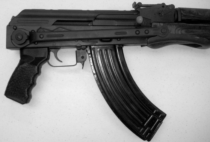 Check out the TUFF1 BOA Black on the grip of this AK-47