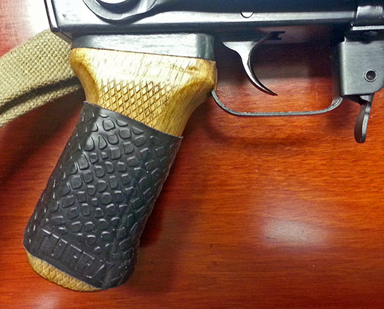 Closeup TUFF1 Black Boa on AK47