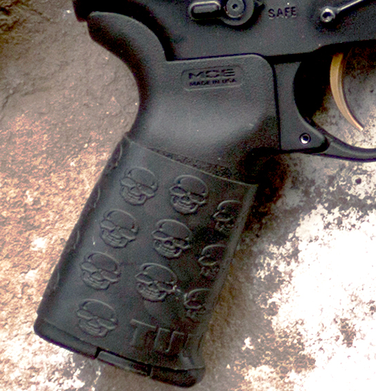 Close-up of grip with TUFF1 Black Death - sent in by B.P.