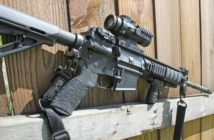 TUFF1 Death Grip (Black) on Colt A/R