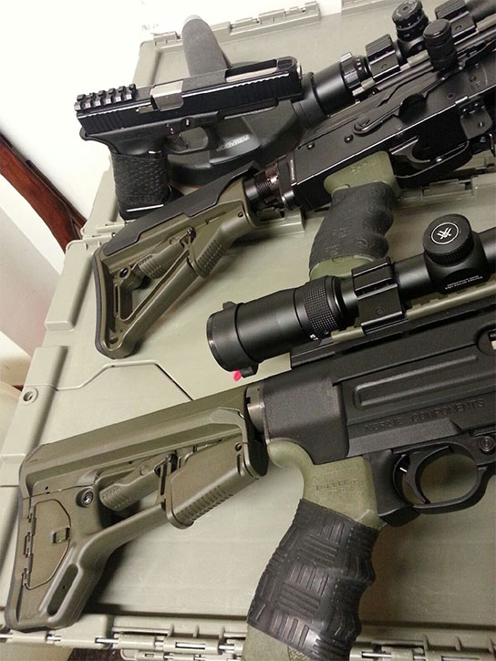Great collection of firearms with TUFF1 Grips from satisfied customer -E.A.