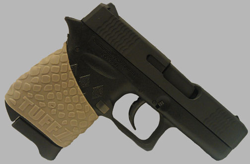 DiamondBack DB9 with Desert Tan TUFF1 Grip (cut to fit)