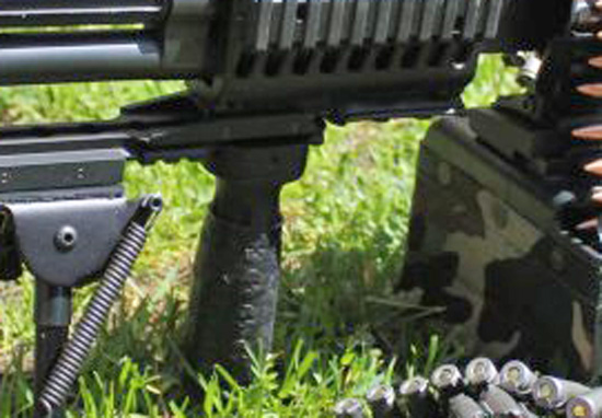 Close-up of TUFF1 Death Grip (Black) on Forend Grip on my DSA RPD Carbine