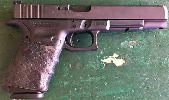 Glock Gen 4 10mm with TUFF1 Black Boa ~ from J.K. "The grip is awesome!"