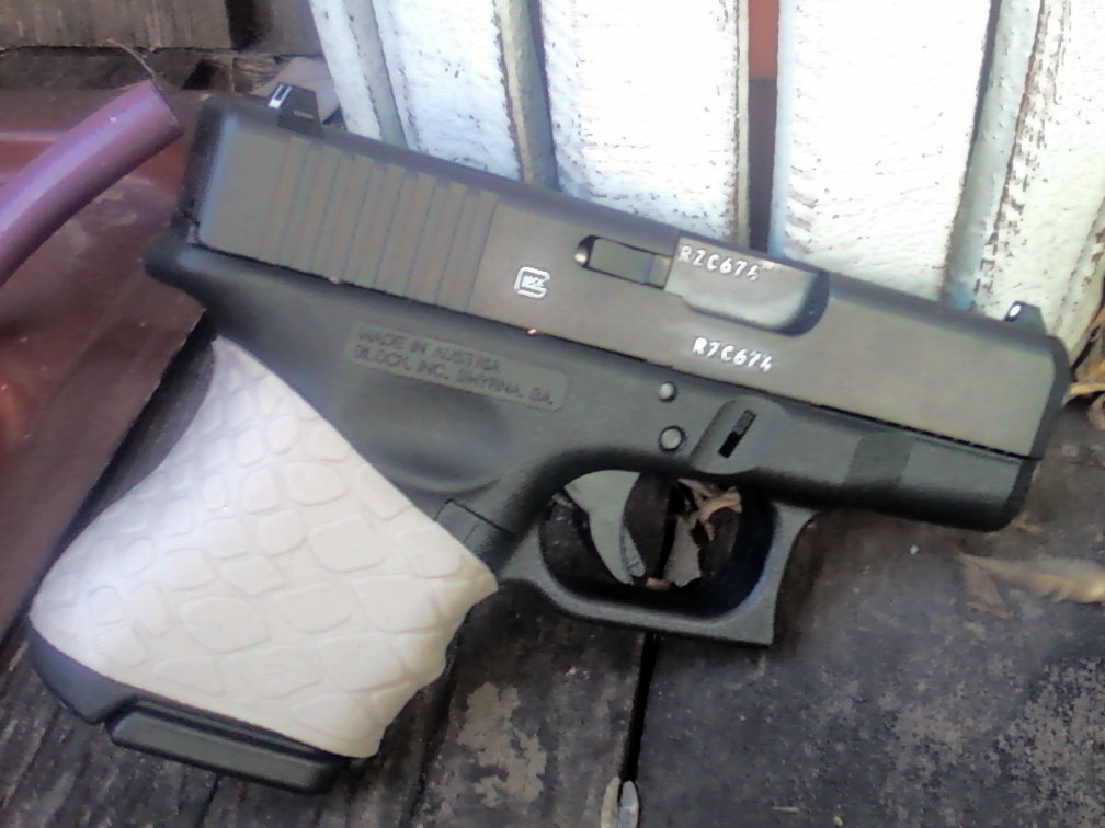 Glock 26 with Desert Tan TUFF1 grip