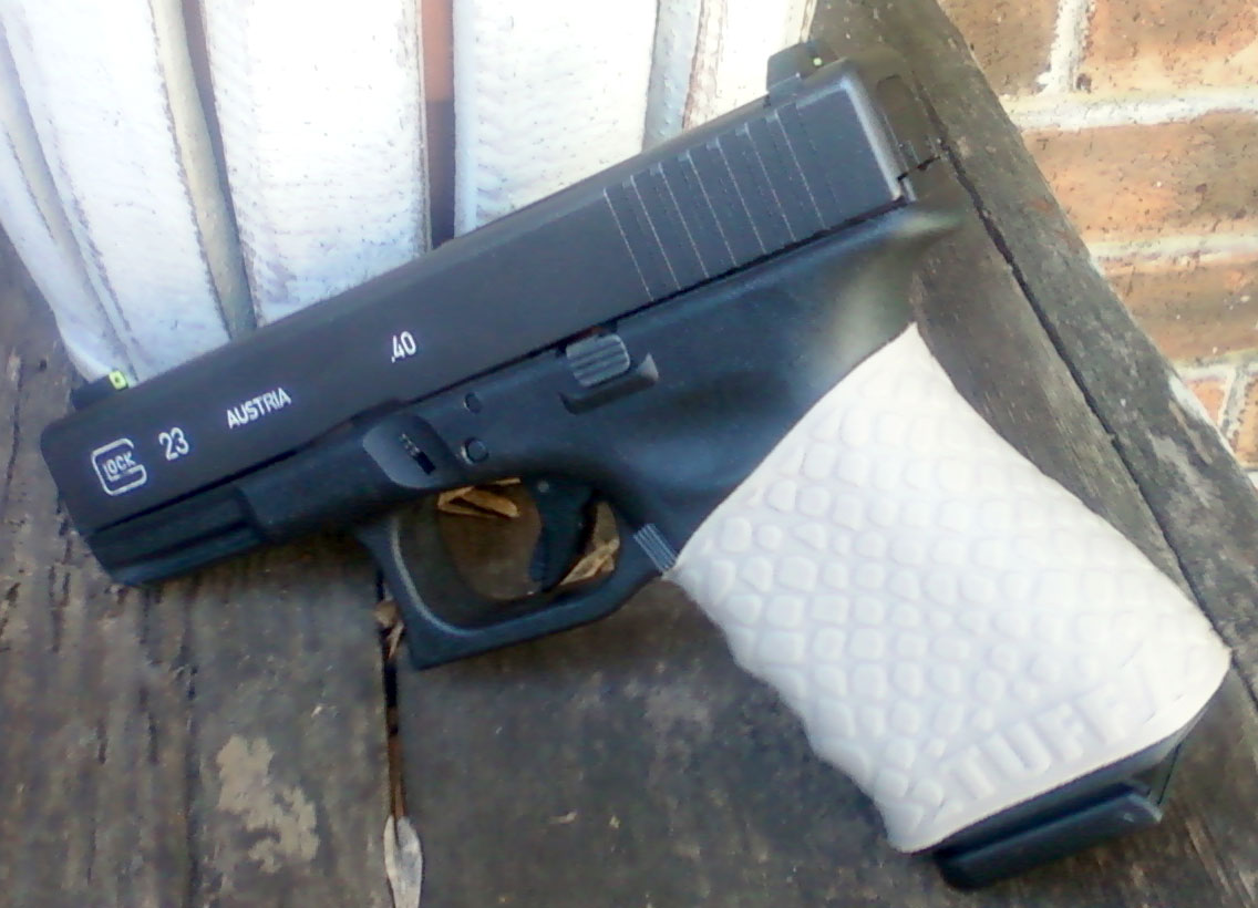 Glock 23 - 40 cal with Desert Tan TUFF1 grip