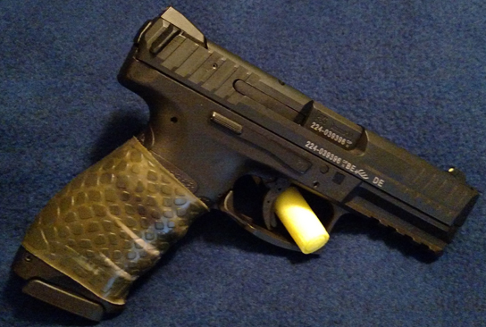 From L.W. "I placed this grip on and I realized that it is a great addition to my HK. It looks great and feels wonderful. Thank you very much."