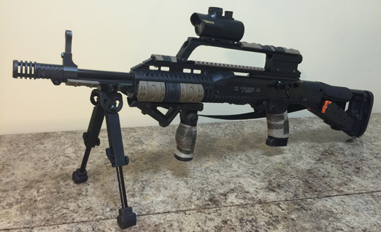 TUFF1 ATACS AU Boa Grips on Hi Point 45 cal Carbine