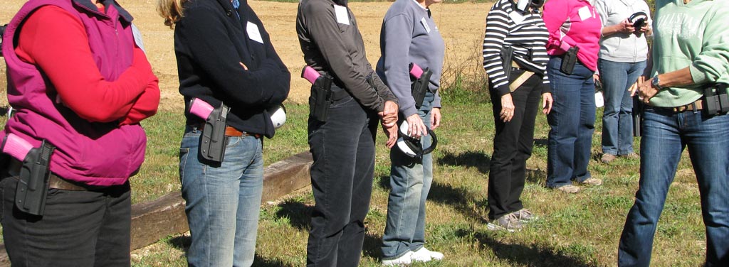 Firearms Training Class - entire class with TUFF1 BOA & Double Cross Pink Grips