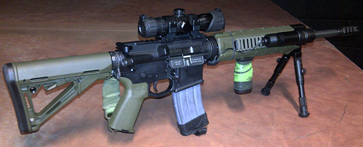 Bushmaster M4 5.56/.223 with Zombie Down on fore-grip