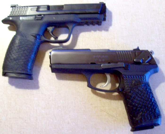 M&P (upper left) and Ruger (lower right) with TUFF1 Boa Black