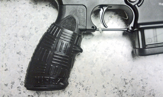 Close-up H&K MR762A1 with Black TUFF1 Double Cross Grip