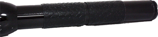 Approx 12" long x 1 1/2" wide (handle) Mag-Lite with 2 TUFF1 Boa Grips
