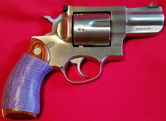 Purple TUFF1 Double Cross on Ruger Redhawk .44 Magnum