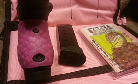 Check out the precision cut-outs on the TUFF1 Boa Pink with Crimson Trace Grip
