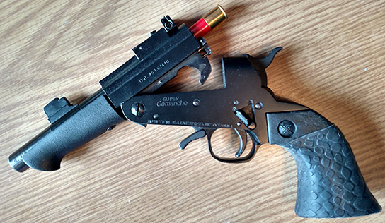 Pic 2 - S.C. says... "Great Product"... TUFF1 Black Boa on his 45 Cal Super Comanche