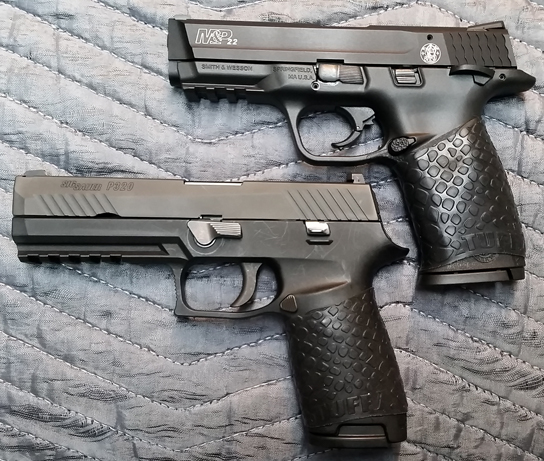 Sig P320 and M&P22 with TUFF1 Black Boa's