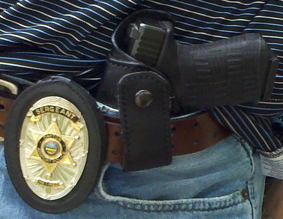 TUFF1 Double Cross Black Grip on Sgt's Service Firearm