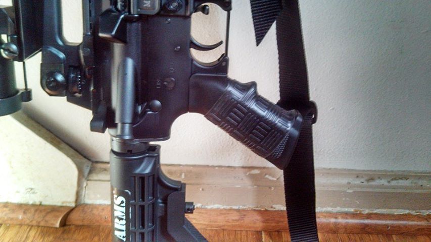 TUFF1 Black Double Cross on AR15