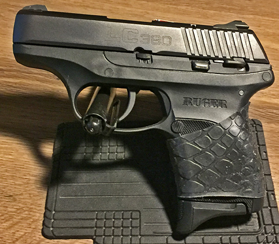 TUFF1 Black Boa on Ruger LC380 - perfectly trimmed to fit - from R.M.