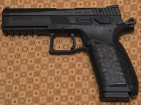 "Here is a picture of my favorite firearm with my favorite grip cover, I love it!" ~F.R. --TUFF1 -Black Boa on CZ P-09