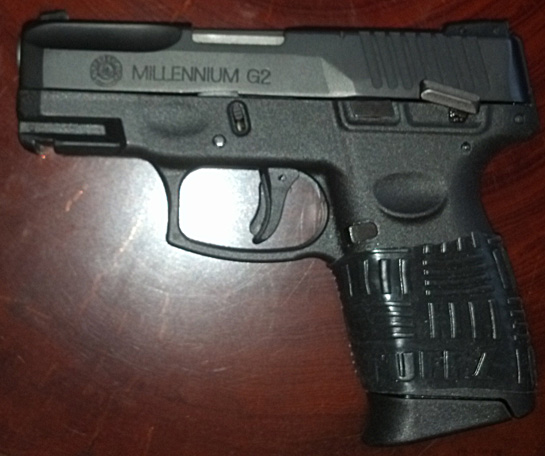 TUFF1 Black Double Cross on Taurus PT111 Millennium Gen 2 9mm