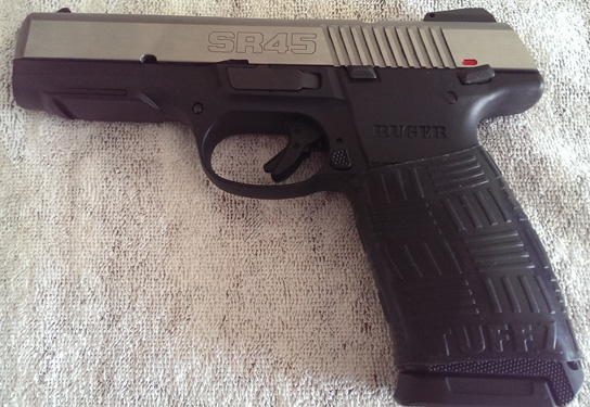 Ruger SR45 with TUFF1 Black Double Cross