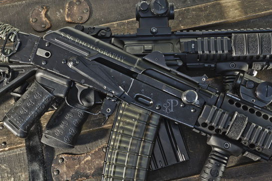 TUFF1 Black Death Grip on AR and Krinkov (SLR-106UR)