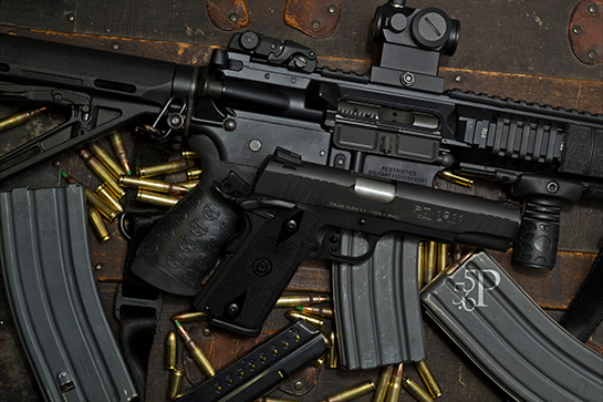 TUFF1 Death Grip Black on Colt AR