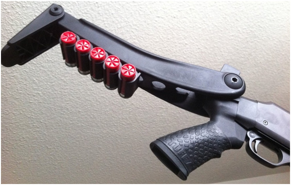 Black TUFF1 Boa Grip on 12 Gauge Tactical Shotgun