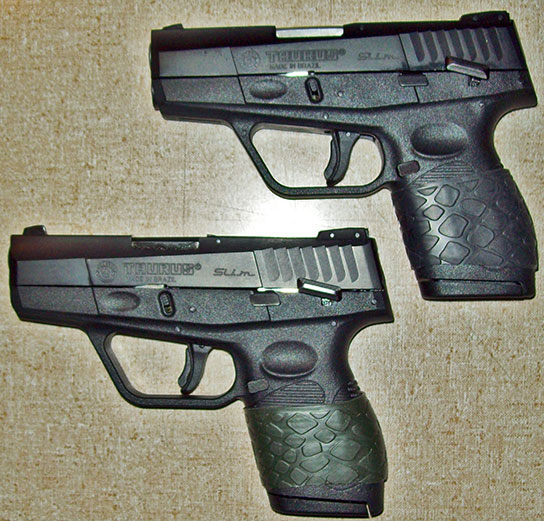 TUFF1 Black and OD Green Boa on Pair of Taurus'