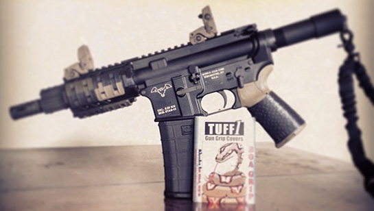 TUFF1 Black Boa on custom AR15 Pistol Double Star Lower w/ Gunsmoke Upper and 6.5 in barrel