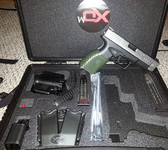 TUFF1 Boa in OD Green on Springfield XDM 9mm