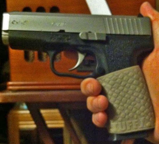 TUFF1 Boa Desert Tan on Kahr CW45..."it's a fantastic product and on my .45 that really means a lot thank you" ~M.T.