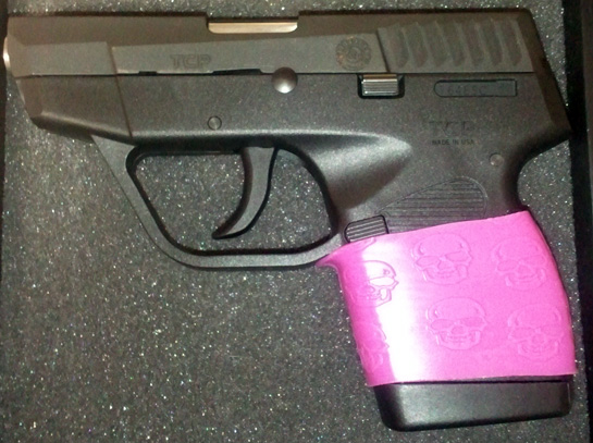 Pink TUFF1 Death Grip on Taurus .380