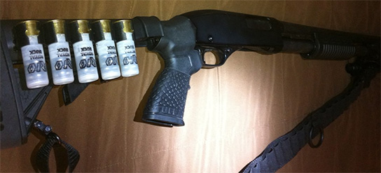 Winchester 1300 Defender with TUFF1 Black Boa sent to us from D.A.