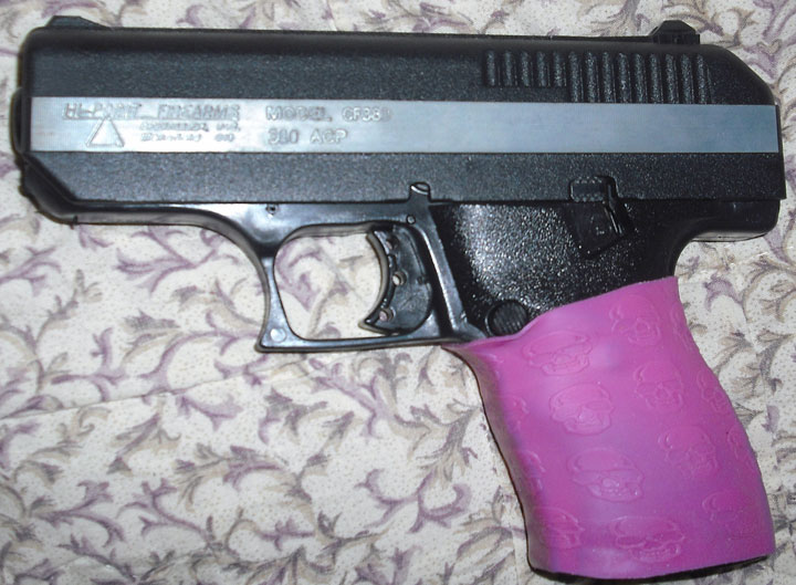 Hi Point CF380 with TUFF1 Pink Death Grip