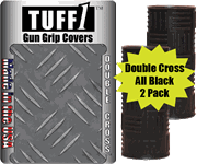 Picture of All Black 2 Pack TUFF1 Gun Grip - Double Cross Grip Black