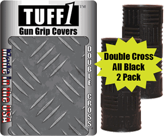 Picture of All Black 2 Pack TUFF1 Gun Grip - Double Cross Grip Black