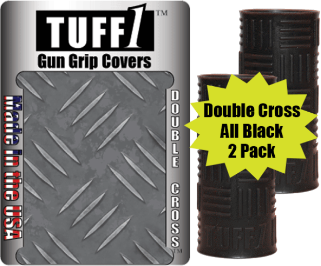 Picture of All Black 2 Pack TUFF1 Gun Grip - Double Cross Grip Black