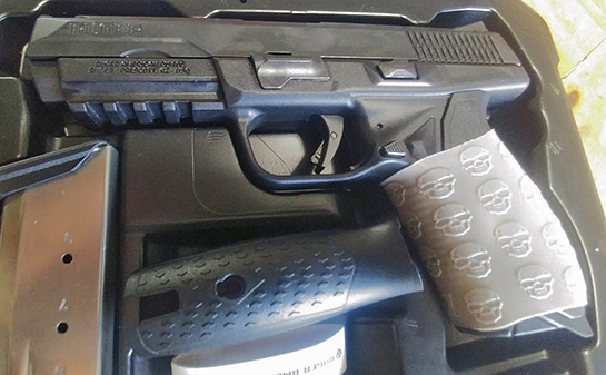 .45 Cal Ruger American Pistol with Desert Tan TUFF1 Grip - sent in by D.W. ~"...I love my grip. It is like the thing is glued to my hand, even without gloves... Best money I ever spent on tactical products!! I even bought two more for my son and cousin."