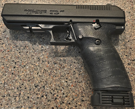 Hi-Point 45 ACP with Black Hi-Point Grip Cover