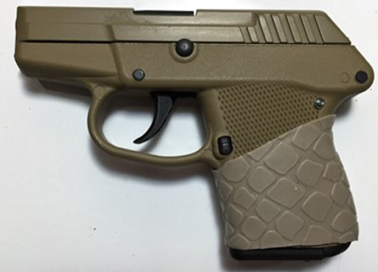 Kel Tec P32 with Desert Tan TUFF1 Boa Grip - trimmed to fit