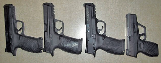 4 Firearms with 4 TUFF1's sent to us from L.D.