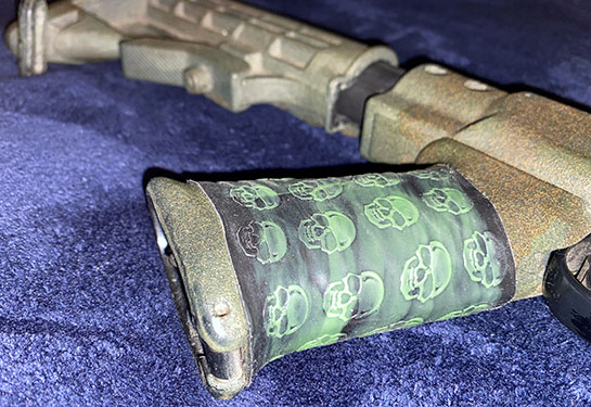 Sent in by N.T. Ruger 10/22 with TUFF1 Zombie Down! Grip