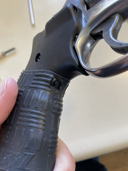 Sent in by J.W. ~ Closeup S&W .357 686 plus with Black TUFF1 Double Cross Grip