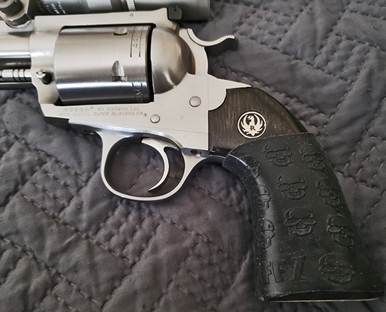 Close-up - Ruger Super Blackhawk Bisley 44 Magnum with TUFF1 Back Death Grip ~ sent in by T.M.
